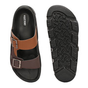 West Port Men Faux Leather Casual Sandals (M-MT-16-BROWN-TAN)