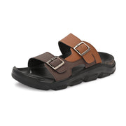 West Port Men Faux Leather Casual Sandals (M-MT-16-BROWN-TAN)