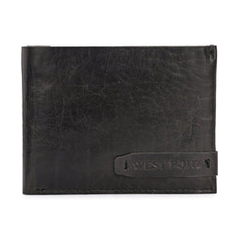 West Port Men's Genuine Leather Wallet (M-WT-ISC-24-BLACK)