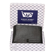 West Port Men's Genuine Leather Wallet (M-WT-ISC-24-BLACK)