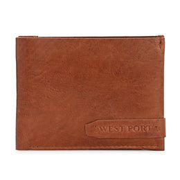 West Port Men's Genuine Leather Wallet (M-WT-ISC-24-COGNAC)