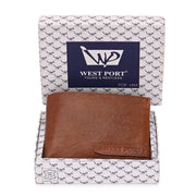 West Port Men's Genuine Leather Wallet (M-WT-ISC-24-COGNAC)