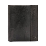 West Port Men's Genuine Leather Wallet – Classic Design with Ample Storage (M-WT-ISC-25-BLACK)
