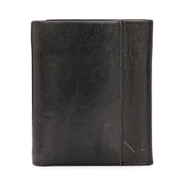 West Port Men's Genuine Leather Wallet – Classic Design with Ample Storage (M-WT-ISC-25-BLACK)