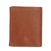 West Port Men's Genuine Leather Wallet – Classic Design with Ample Storage (M-WT-ISC-25-COGNAC)