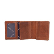 West Port Men's Genuine Leather Wallet – Classic Design with Ample Storage (M-WT-ISC-25-COGNAC)
