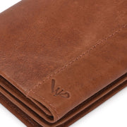 West Port Men's Genuine Leather Wallet – Classic Design with Ample Storage (M-WT-ISC-25-COGNAC)