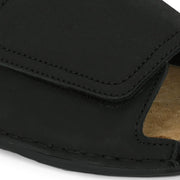 West Port Genuine Leather Adjustable Strap Slides (M-WW-06-BLACK)