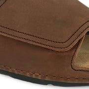 West Port Genuine Leather Adjustable Strap Slides (M-WW-06-BROWN)