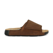 West Port Genuine Leather Adjustable Strap Slides (M-WW-06-BROWN)