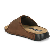 West Port Genuine Leather Adjustable Strap Slides (M-WW-06-BROWN)