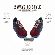 West Port Trendy Casual Sneakers (MAGIC-64-BLUE-BORDO)