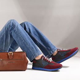 West Port Trendy Casual Sneakers (MAGIC-64-BLUE-BORDO)