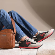 West Port Trendy Casual Sneakers (MAGIC-64-RED-GREY)