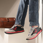 West Port Trendy Casual Sneakers (MAGIC-64-RED-GREY)