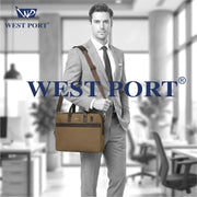 West Port Premium Office & Travel Business Laptop Bag (MBG-AI-16-KHAKI)