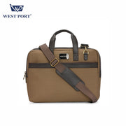 West Port Premium Office & Travel Business Laptop Bag (MBG-AI-16-KHAKI)