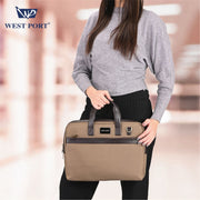 West Port Premium Office & Travel Business Laptop Bag (MBG-AI-16-KHAKI)