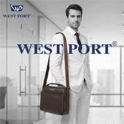 West Port Faux Leather Office Handbag | Executive Business Utility Bag (MBG-AI-20-BROWN)