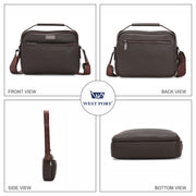 West Port Faux Leather Office Handbag | Executive Business Utility Bag (MBG-AI-20-BROWN)