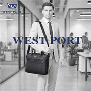 West Port Unisex Premium Office & Travel Laptop Bag (MBG-AI-21-BLACK)