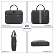 West Port Unisex Premium Office & Travel Laptop Bag (MBG-AI-21-BLACK)