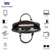 West Port Unisex Office & Travel Compact Laptop Bag (MBG-AI-23-BLACK)