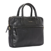 West Port Unisex Premium Leather Laptop Bag – Timeless Professional Elegance (MBG-AO-01-BLACK)