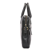 West Port Unisex Premium Leather Laptop Bag – Timeless Professional Elegance (MBG-AO-01-BLACK)
