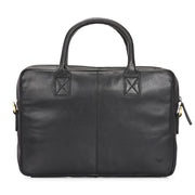 West Port Unisex Premium Leather Laptop Bag – Timeless Professional Elegance (MBG-AO-01-BLACK)