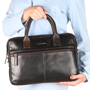 West Port Unisex Premium Leather Laptop Bag – Timeless Professional Elegance (MBG-AO-01-BROWN)
