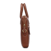 West Port Unisex Premium Leather Laptop Bag – Timeless Professional Elegance (MBG-AO-01-COGNAC)