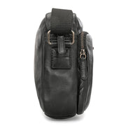 West Port Premium Leather Messenger Crossbody Sling Bag (MBG-AO-02-BLACK)