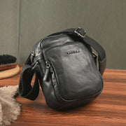 West Port Premium Leather Messenger Crossbody Sling Bag (MBG-AO-02-BLACK)