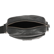 West Port Premium Leather Messenger Crossbody Sling Bag (MBG-AO-02-BLACK)