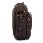 West Port Premium Leather Messenger Crossbody Sling Bag (MBG-AO-02-BROWN)
