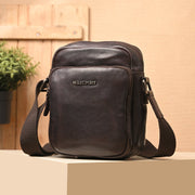 West Port Premium Leather Messenger Crossbody Sling Bag (MBG-AO-02-BROWN)