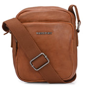 West Port Premium Leather Messenger Crossbody Sling Bag (MBG-AO-02-COGNAC)