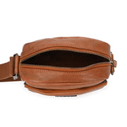 West Port Premium Leather Messenger Crossbody Sling Bag (MBG-AO-02-COGNAC)