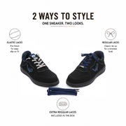 West Port Trendy Casual Sneakers (MIAMI-50-BLACK-BLUE)
