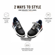 West Port Versatile Court Sneakers (RANGER-68-BLACK)