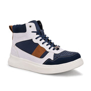West Port High-Top Sneakers (SAILOR-75-BLUE-WHITE)