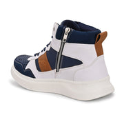 West Port High-Top Sneakers (SAILOR-75-BLUE-WHITE)