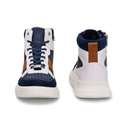 West Port High-Top Sneakers (SAILOR-75-BLUE-WHITE)