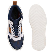West Port High-Top Sneakers (SAILOR-75-BLUE-WHITE)