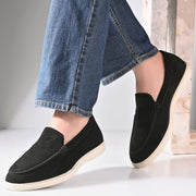 West Port Men Trendy Leather Loafers (Thrive-10-Black)