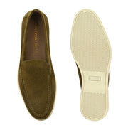 West Port Men Trendy Leather Loafers (Thrive-10-Olive)