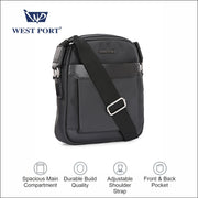 West Port Urban Messenger Crossbody Sling Bag – Smart & Handsfree (URBAN MESSENGER-BLACK)