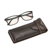 West Port Premium Leather Stylish Protective Eyewear Case For Sunglasses & Spectacles (UUT-AO-01-BROWN)