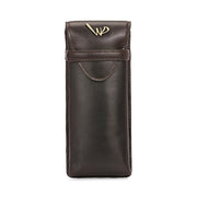 West Port Premium Leather Stylish Protective Eyewear Case For Sunglasses & Spectacles (UUT-AO-01-BROWN)